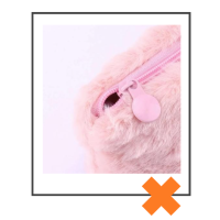 Etui fluffy met dots